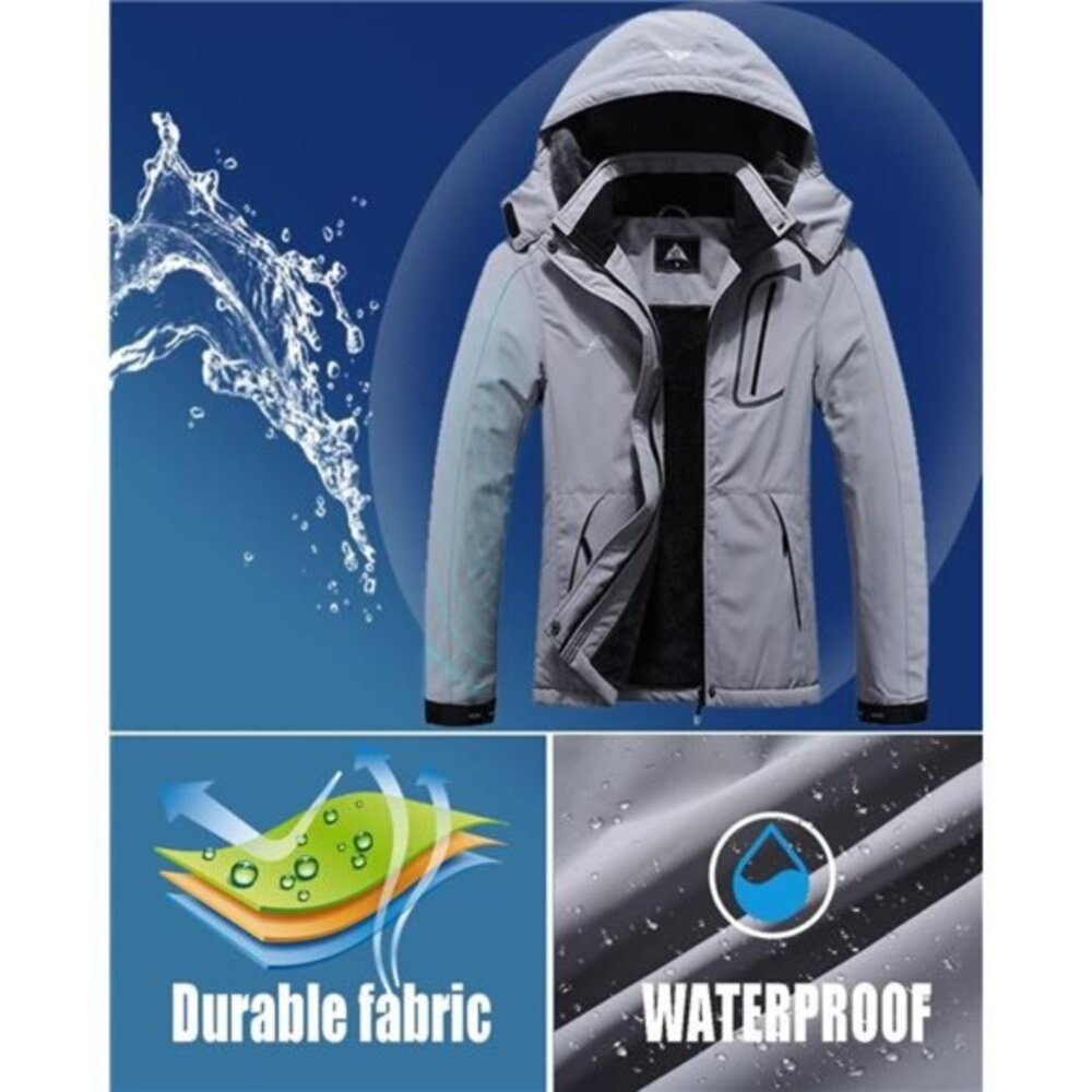 Women's Plus Size Warm Winter‎ Coat Hooded Waterproof Ski Jacket Mountain